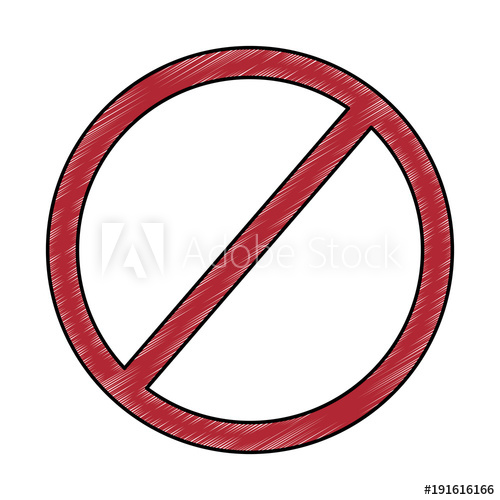500x500 Prohibition No Symbol Red Round Stop Warning Sign Template Vector