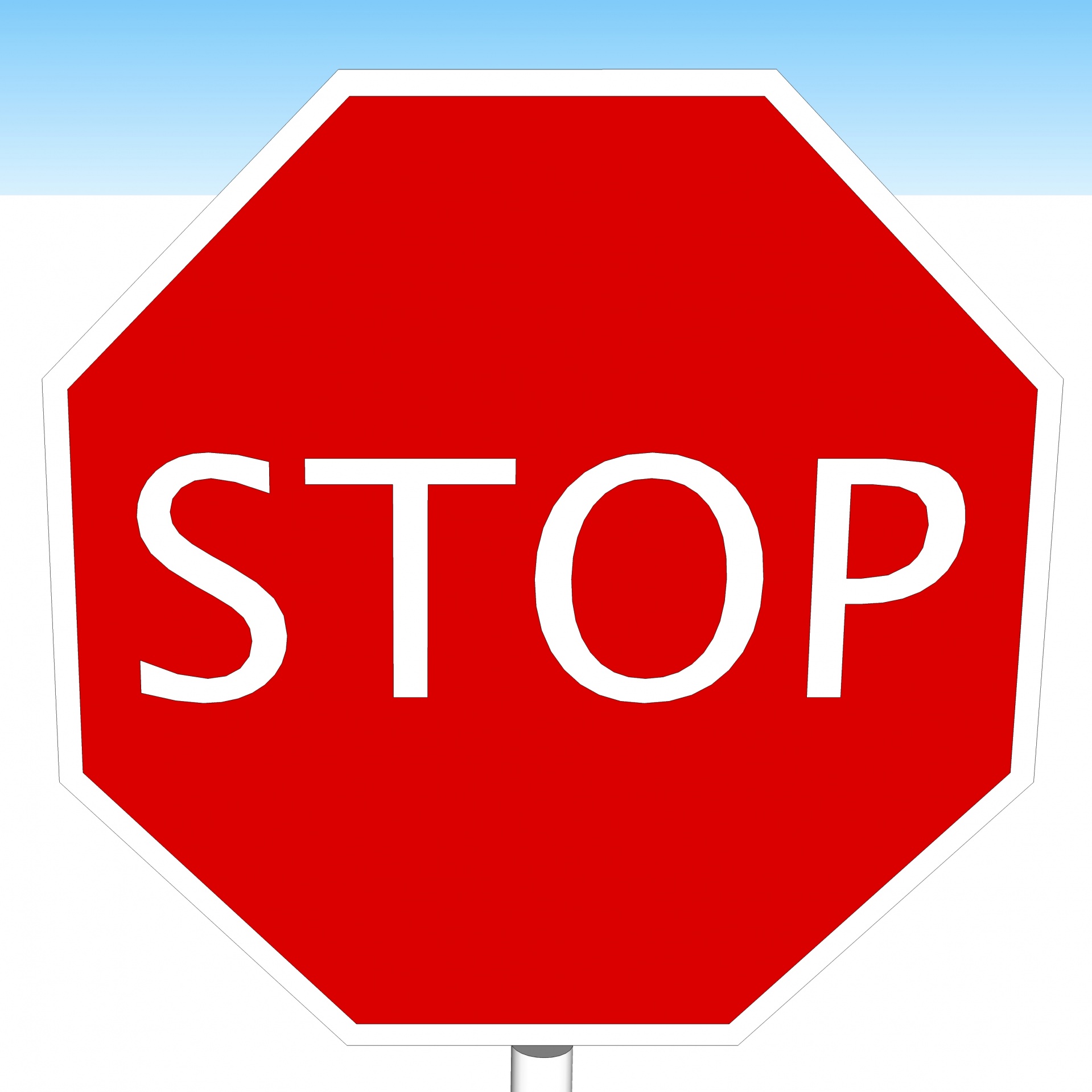 1919x1919 Drawing, Stop, Sign, Closeup, Red