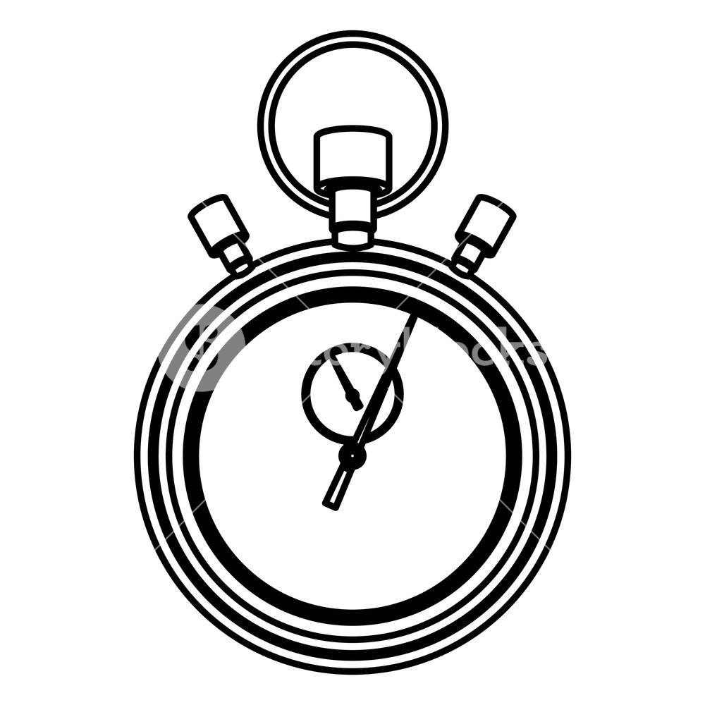 1000x1000 Stopwatch Timer Icon Vector Illustration Graphic Design Royalty