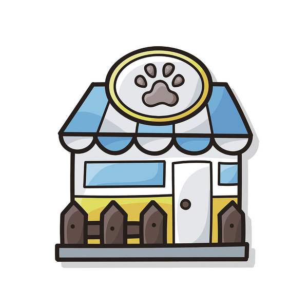 600x600 Pet Store Doodle Art Print