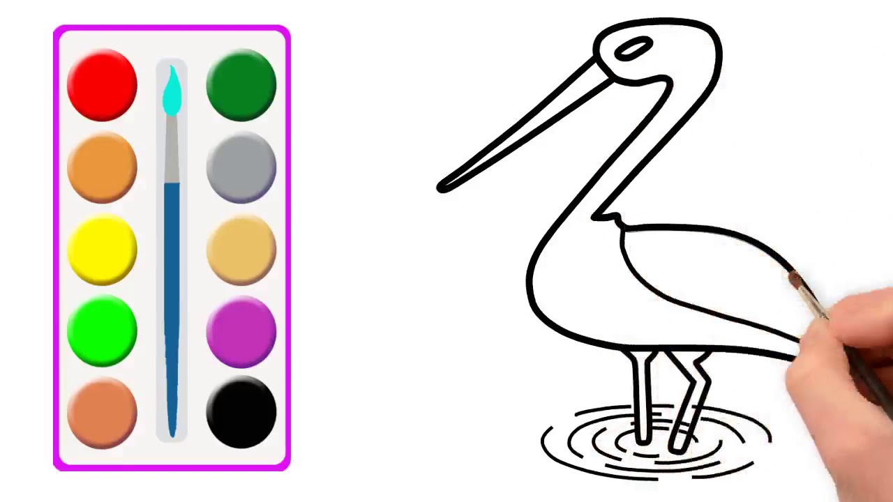 1280x720 how to draw a stork learn stork drawing for girls kids