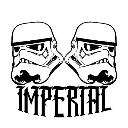 425x425 Imperial Stormtrooper Helmets Silhouette Vinyl Sticker