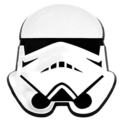 425x425 Stormtrooper Helmet Chrome Auto Emblem