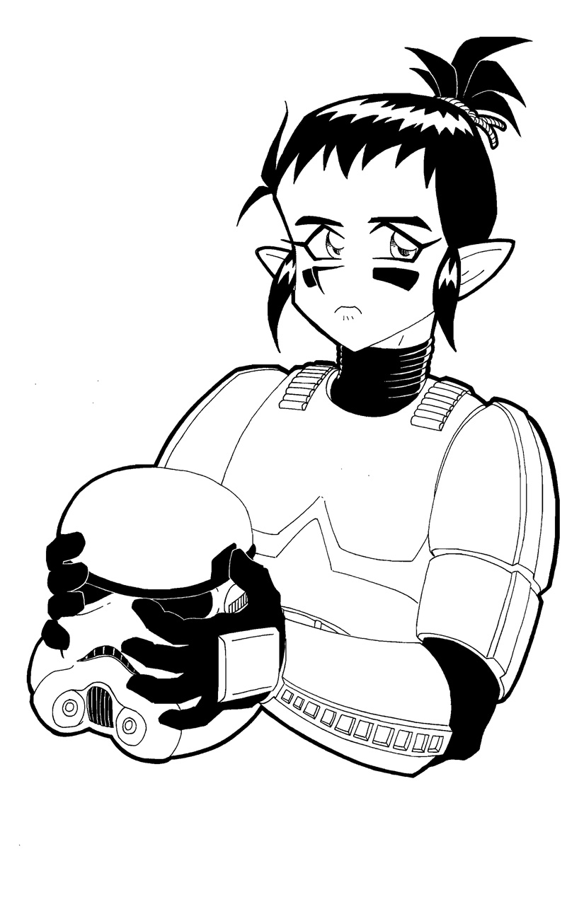 825x1275 Steampunk Stormtrooper Drawing Line Art