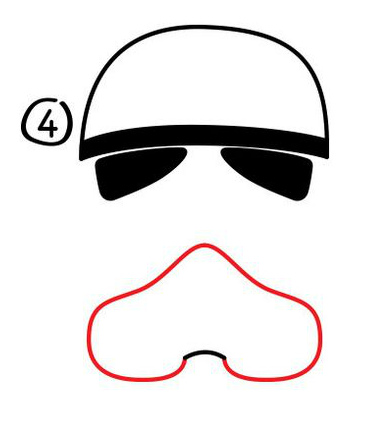 387x426 How To Draw Stormtrooper Helmet Step