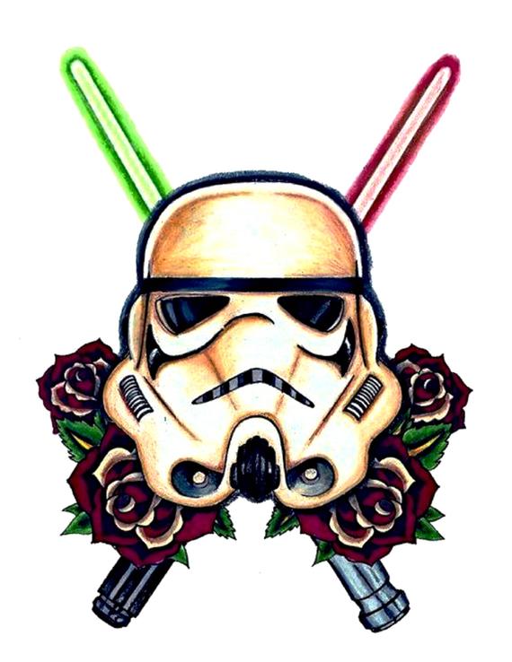 570x738 Buy Get Free Star Wars Stormtrooper Helmet Drawing Etsy