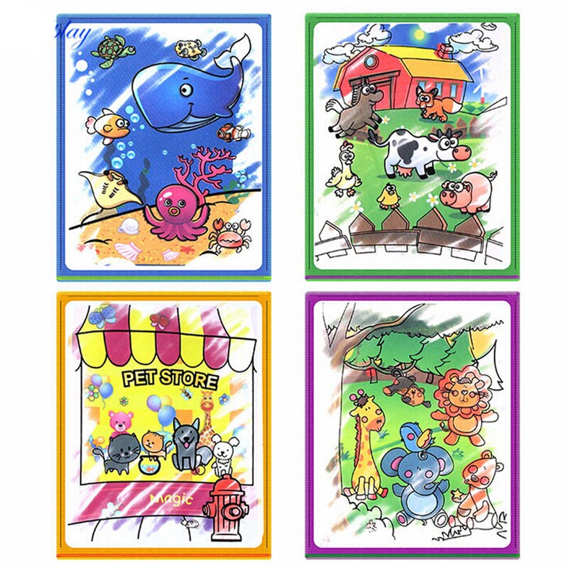 800x800 Newest Multi Color Baby Kids Story Cloth Book Magic Doodling Water