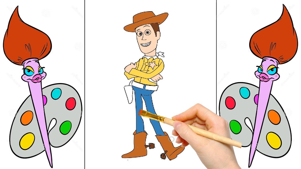 1280x720 Toy Story Drawing And Coloring For Kids Coloring Pages
