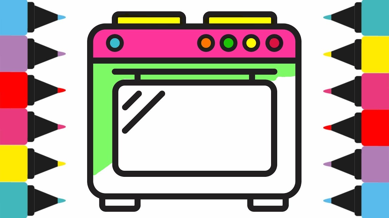 1280x720 For Toddlers Toy Gas Stove Coloring And Drawing For Kids