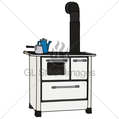 500x500 The White Kitchen Stove Gl Stock Images