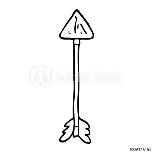 500x500 Line Drawing Cartoon Straight Arrow