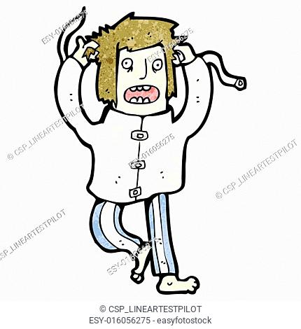 430x470 Retro Cartoon Man In Straight Jacket Stock Photos And Images Age