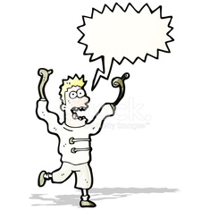 235x235 Cartoon Crazy Man In Straight Jacket Stock Photos