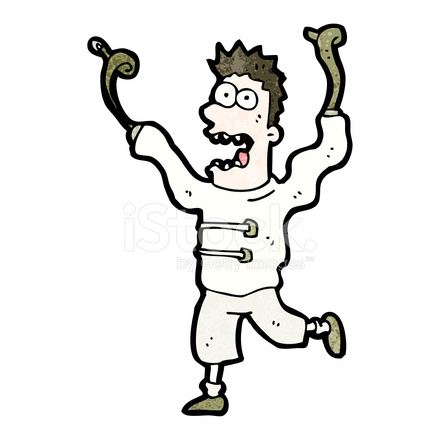 440x440 Cartoon Man In Straight Jacket Stock Vector