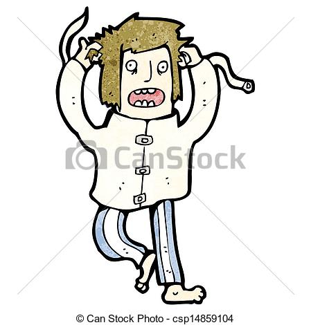 449x470 Cartoon Crazy Man In Straight Jacket