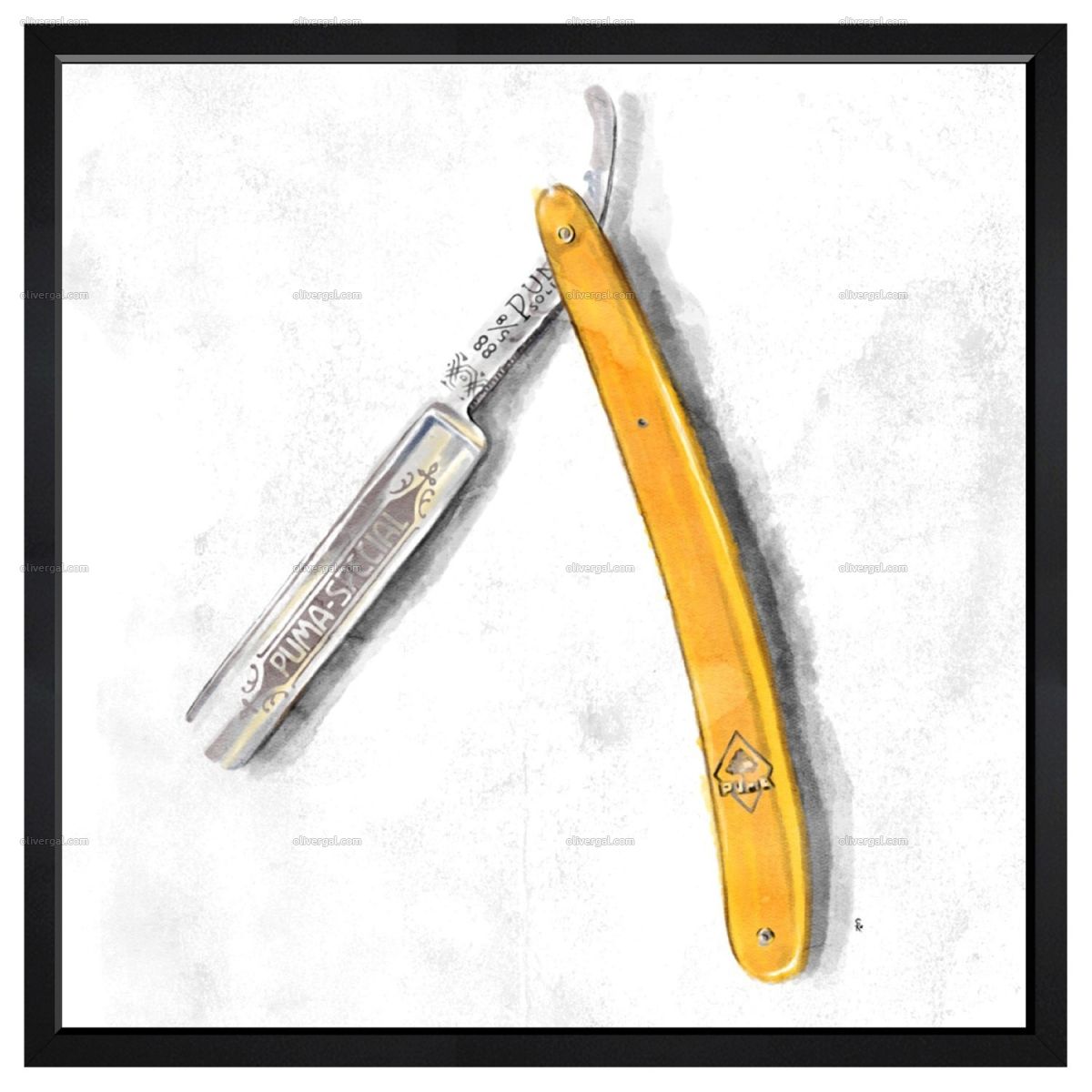Straight Razor Drawing Free download on ClipArtMag