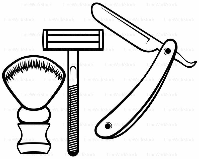794x635 Straight Razor Svgclipartrazor Svgrazor Silhouetteshaving Etsy