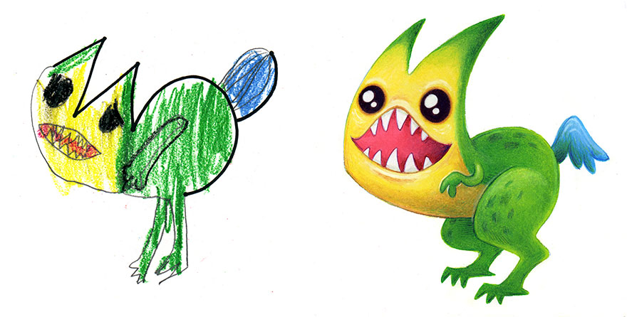 880x446 I Spent The Summer Drawing Monsters Based On Kid Drawings