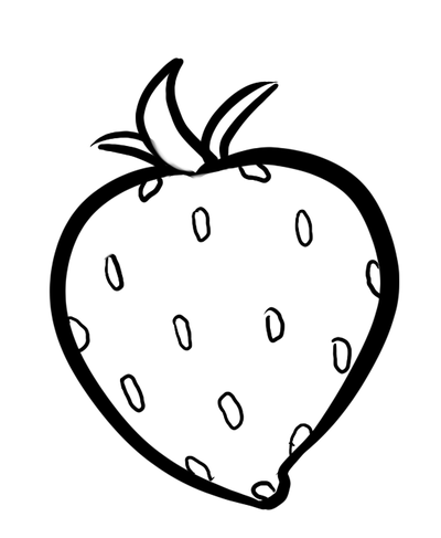400x487 Strawberry, Drawing, Fruit, Transparent Png Image Clipart Free