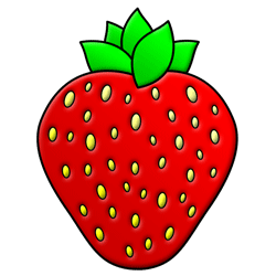 250x250 Cartoon Strawberry Step