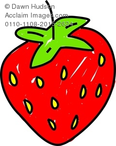 239x300 Clipart Image Of A Whimsical Drawing Of Strawberry