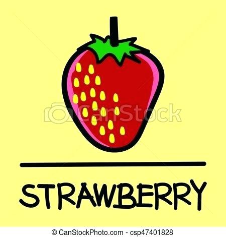 450x470 Cute Strawberry Drawing Vector Seamless Pattern With Strawberries