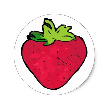 422x422 Strawberry Drawing Berry Fruit Health Healthy Food Classic Round