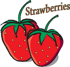 300x285 Strawberry Clipart Image Drawing Of Two Fresh Ripe Strawberries