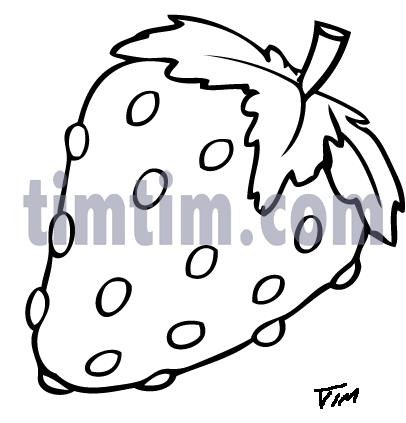 406x423 Free Drawing Of A Strawberry Bw From The Category Cooking Food