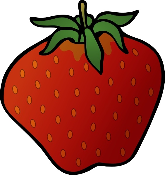 564x599 Outline Strawberry Clip Art Free Vector In Open Office Drawing