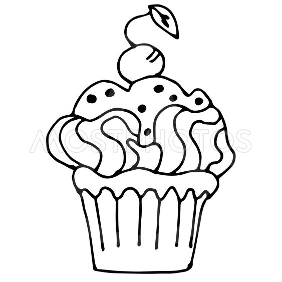 563x563 Cake With Strawberry, Cupca Fra Olga Timofeeva