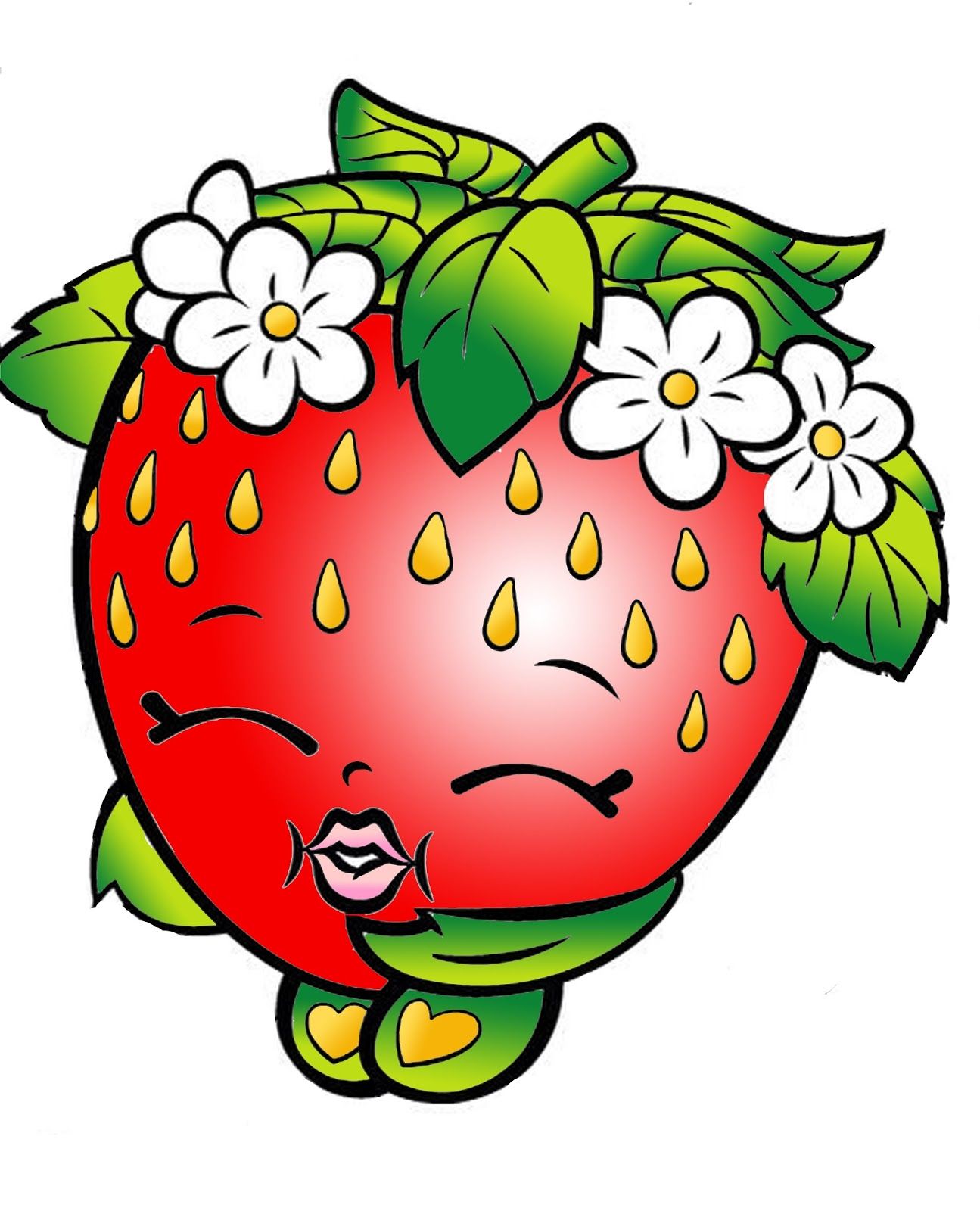 1295x1600 Collection Of Free Strawberries Clipart Shopkins Bean Clipart