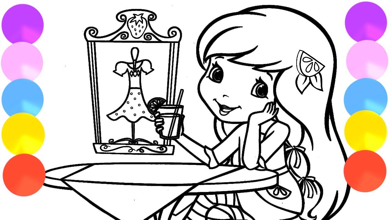 lemon meringue coloring pages printable strawberry shortcake