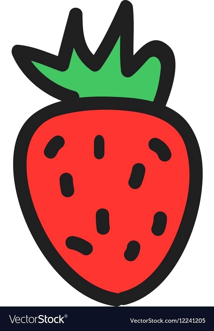 700x1080 Drawing Strawberry Strawberry Half Covered