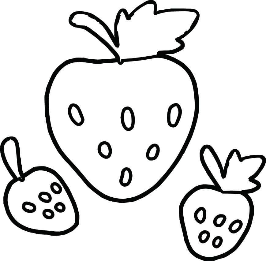 869x853 Strawberry For Coloring Strawberry Coloring Picture