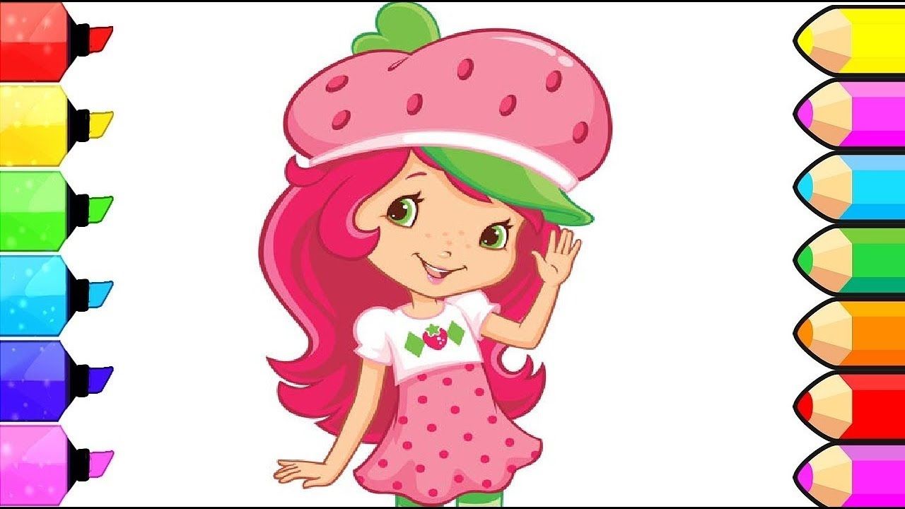 1280x720 Strawberry Shortcake Drawing And Coloring For Kids L Coloring Book