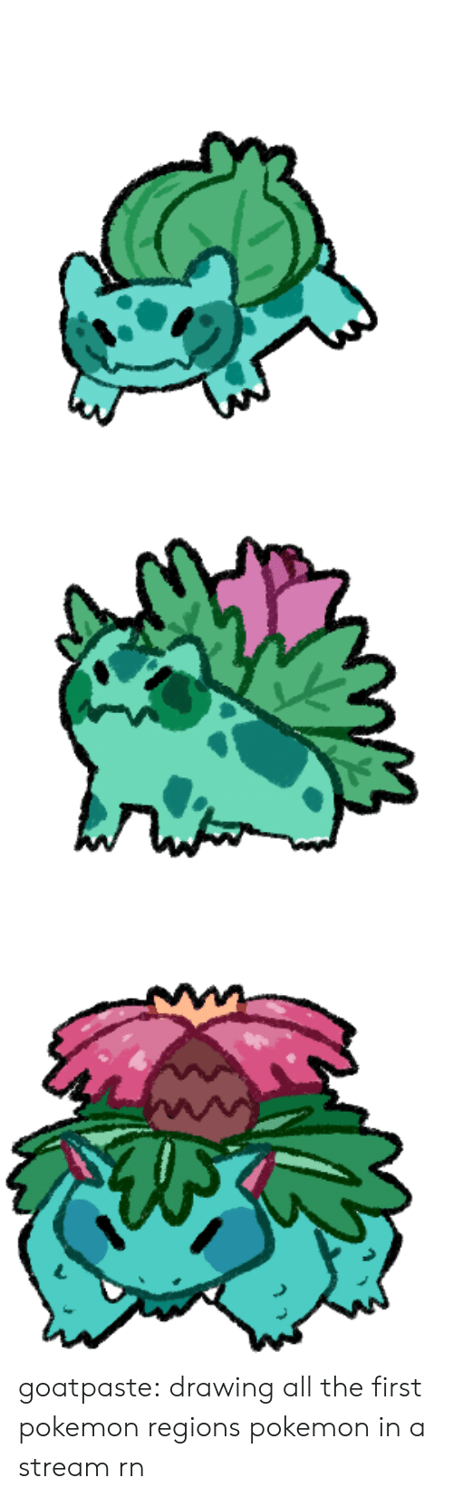 500x1652 Goatpaste Drawing All The First Pokemon Regions Pokemon