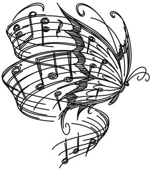 300x341 Soaring Musical Notes Stream From This Butterfly's Wings Pretty