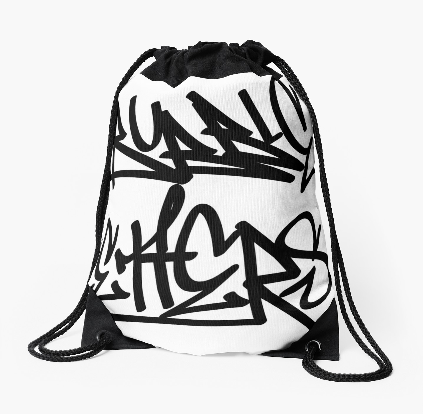 1435x1404 Graffiti Letters Creator Drawings Alphabet Drawstring Bags