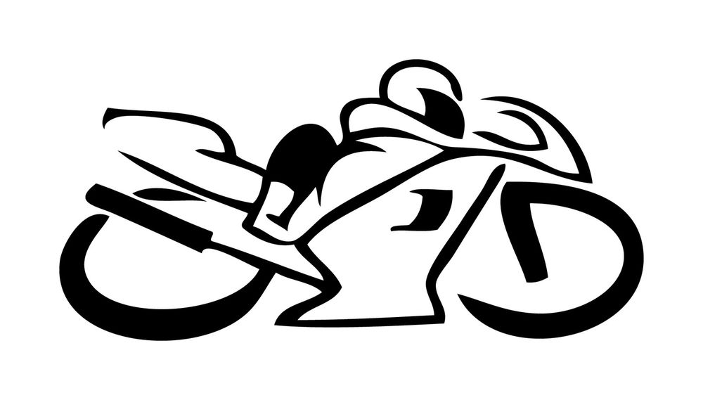 1000x569 Cornering Motorcycle Leaned Street Bike Racing Car Window Decal