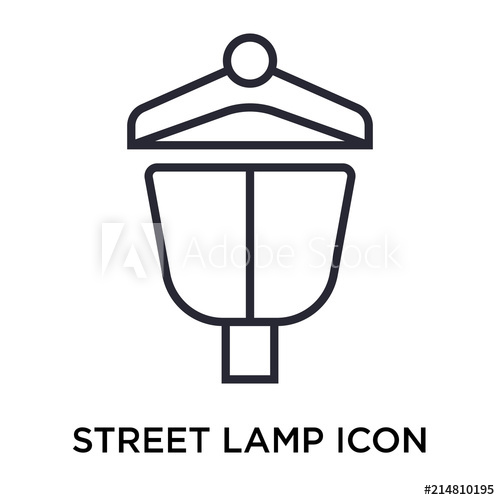 500x500 Street Lamp Icon Vector Sign And Symbol Isolated On White