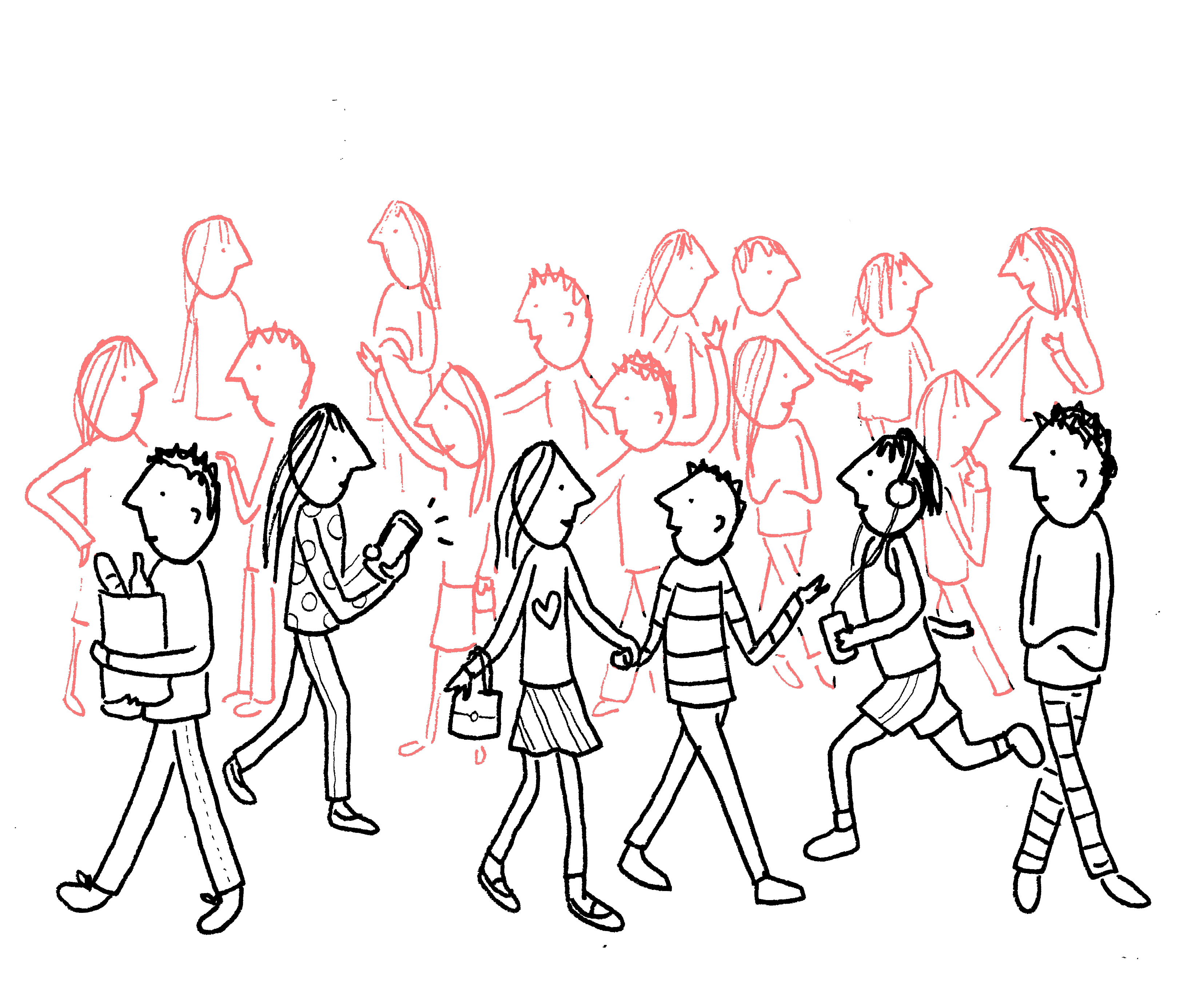 3310x2714 How To Draw A Crowd Of People In Steps