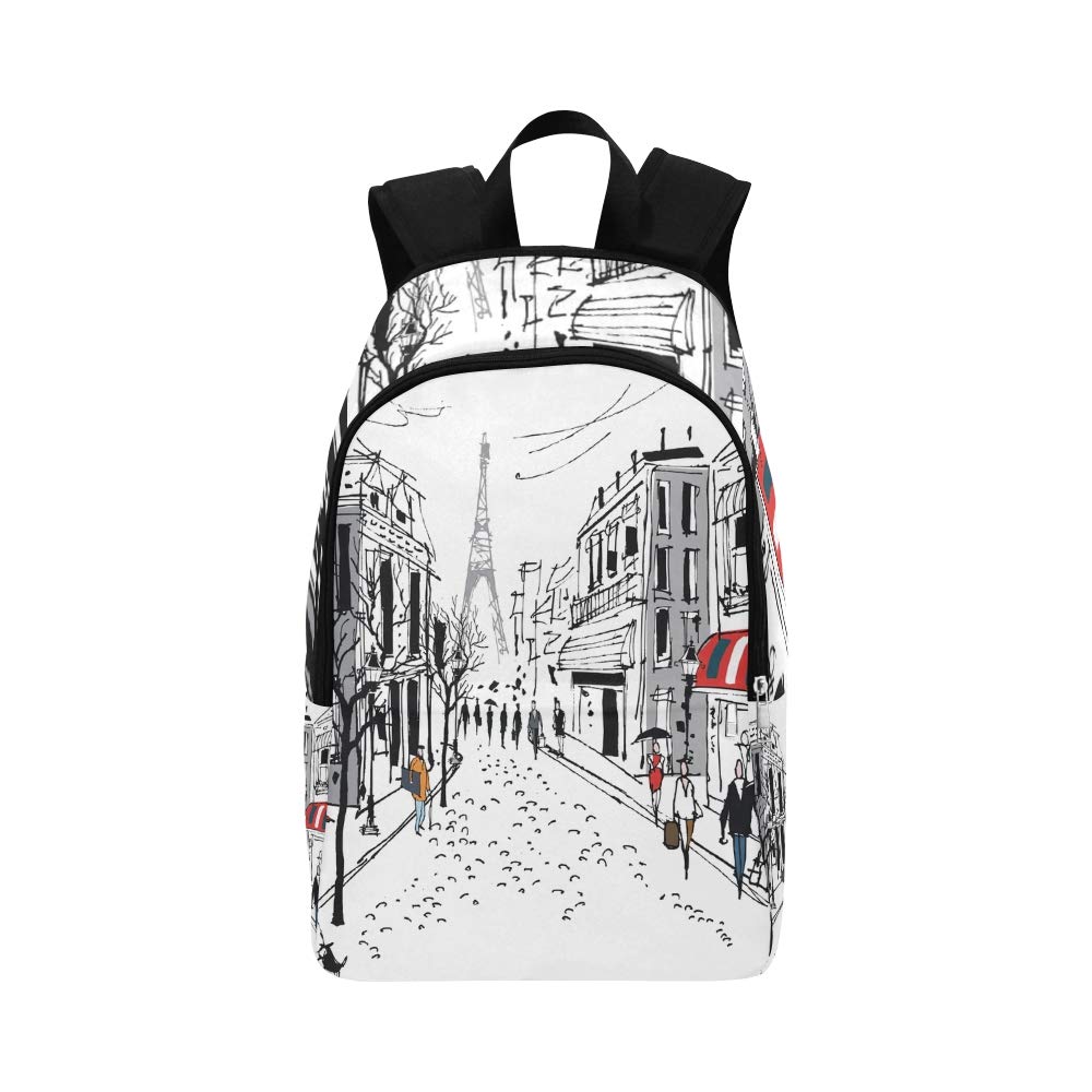 1000x1000 Htjzh City Street Scene With Buildings Casual Daypack