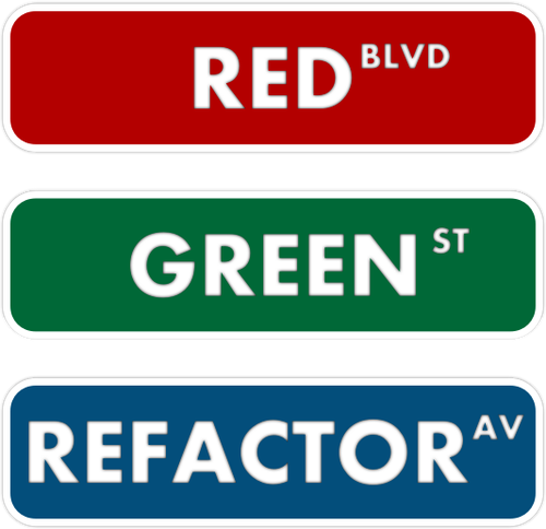 500x484 Red Green Refactor Street Sign Vector Drawing
