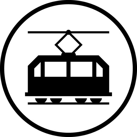450x450 streetcar tram vector icon isolated royalty free vector graphics