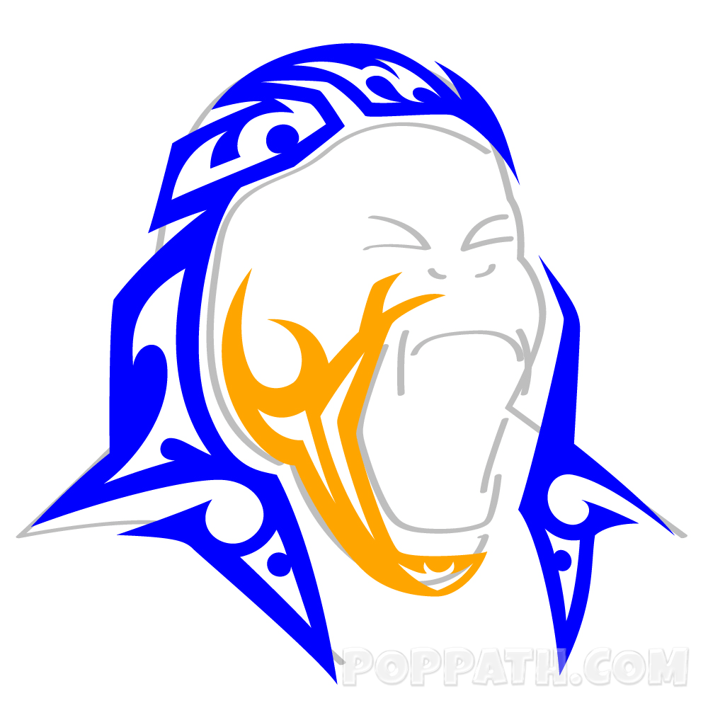 1000x1000 How To Draw A Gorilla Tribal Tattoo Pop Path