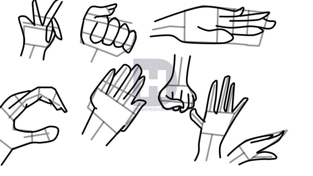 1080x607 How To Draw Hands, Step