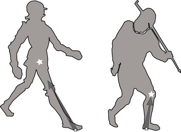 590x431 On The Left, Medieval Silhouette Showing Forefoot Strike Impact