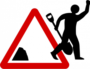 300x229 Vector Image Of Worker Leaving Traffic