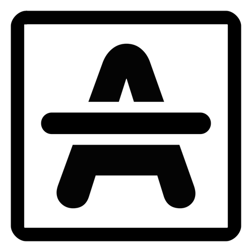 500x500 Vector Drawing Of Mono Text Strike